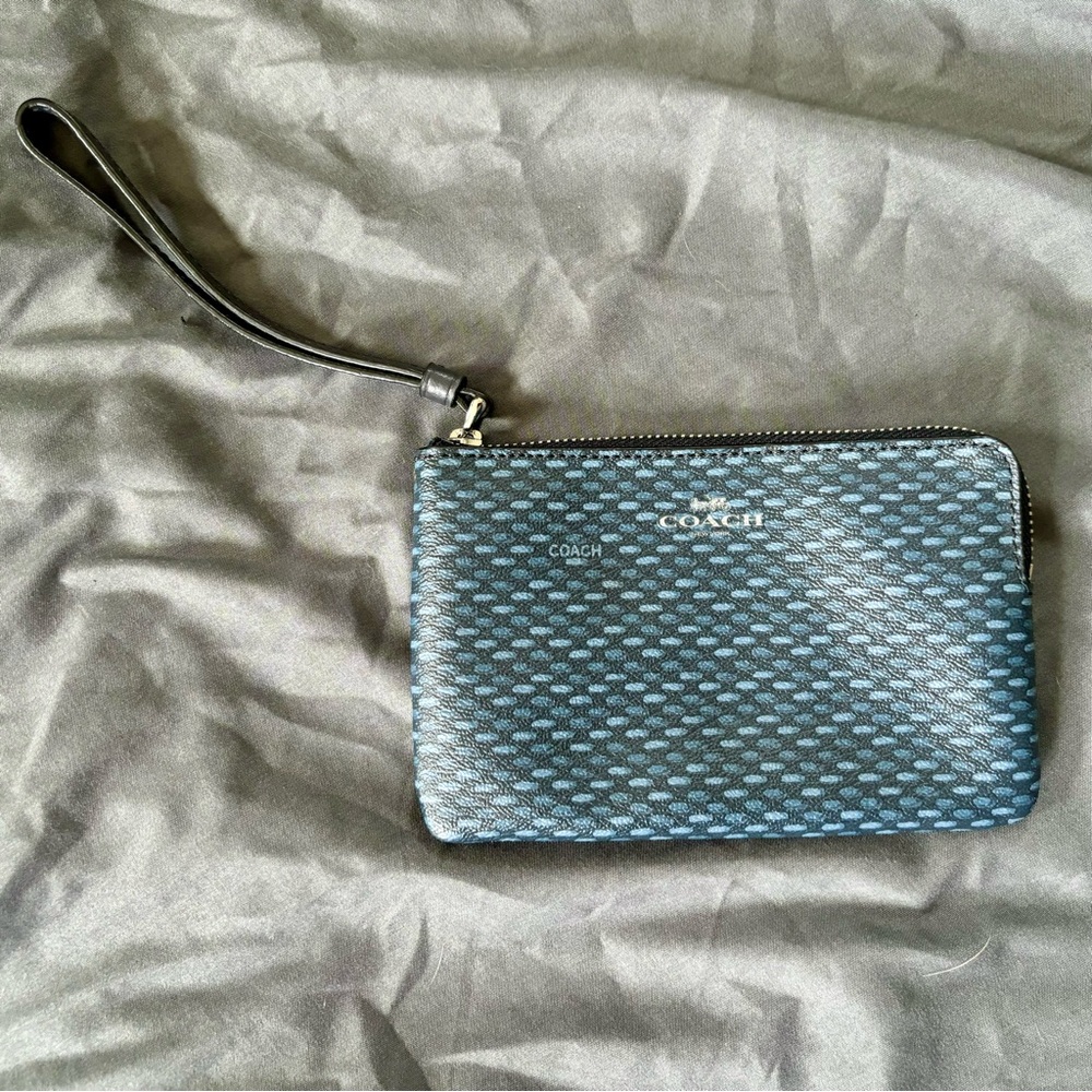 Coach Blue Wristlet
